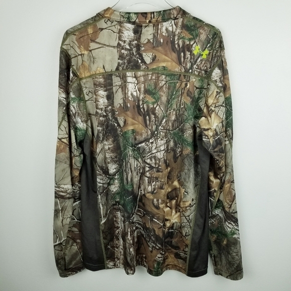 Under Armour Scent Control 1/4 Zip HeatGear Realtree Camo Pullover XL - Picture 2 of 6